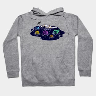 Swimming Space Illustration Hoodie